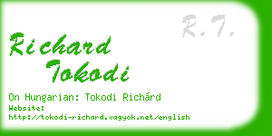 richard tokodi business card