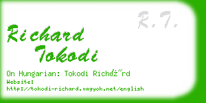 richard tokodi business card